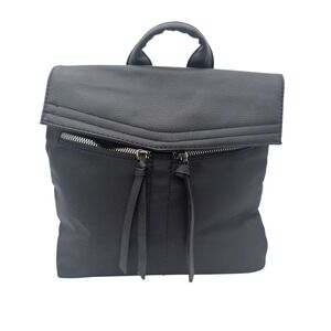 Botkier New York Black Nylon Mini Backpack Pebbled Trim‎ Logo Straps